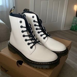 White Dr. Martens. Women’s size 10. Worn once.